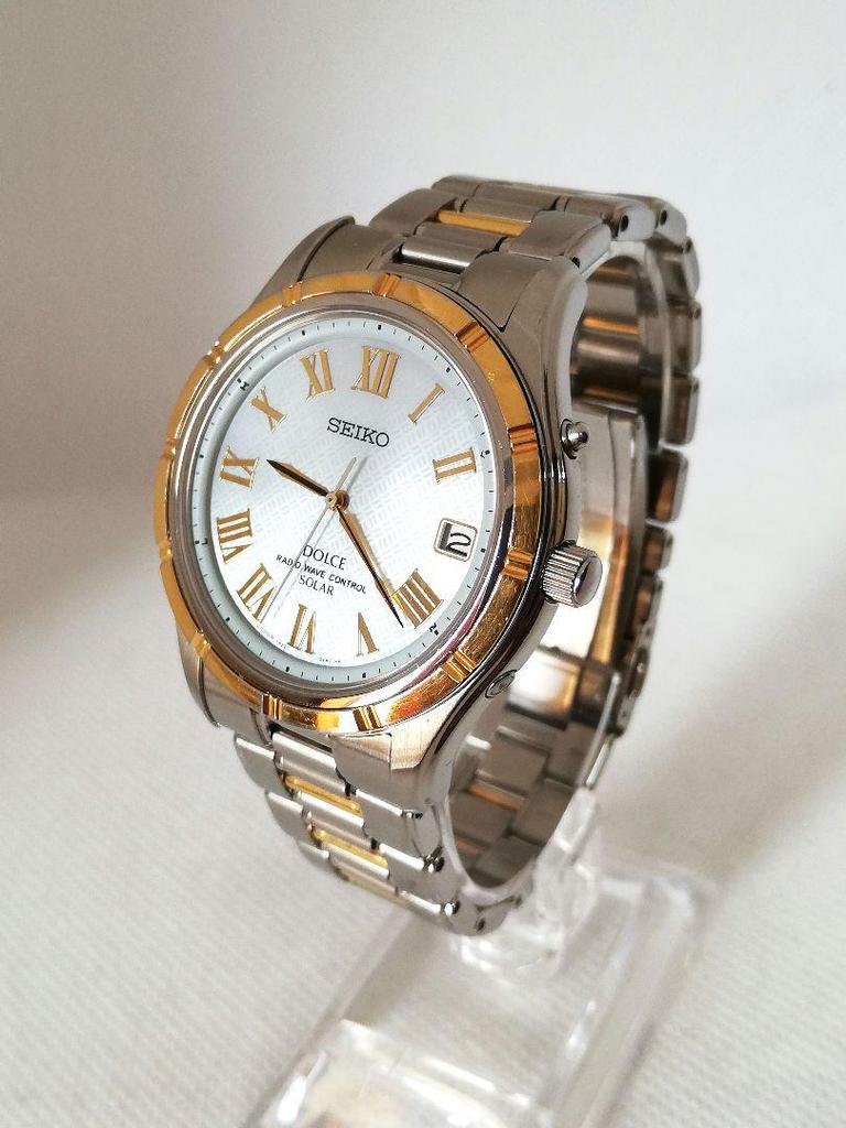 [USED] Radio-controlled solar watch, rare, Seiko Dolce 7B22-0AE0