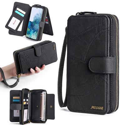 Capa carteira de couro com compartimento para cartão para iPhone 15 Pro Max, iPhone 12, Samsung S22 Plus.
