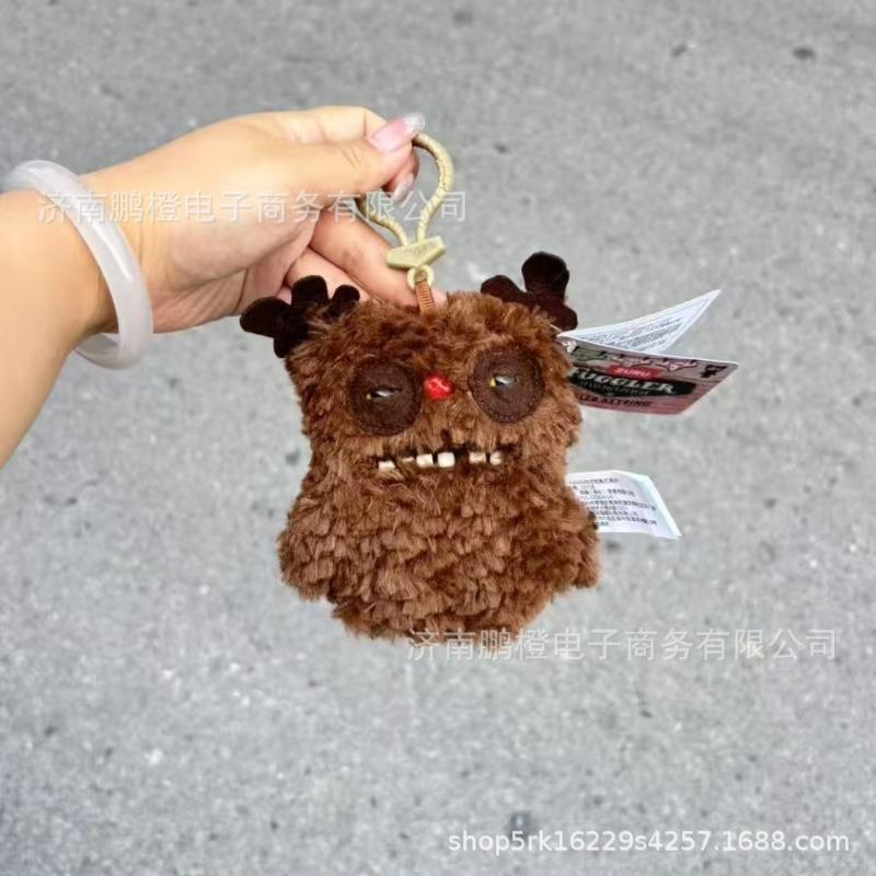11cm Cute Tooth Monster Plush Toy Christmas Series Ugly Cute Funny Trendy Plush Toy Doll Birthday Gift