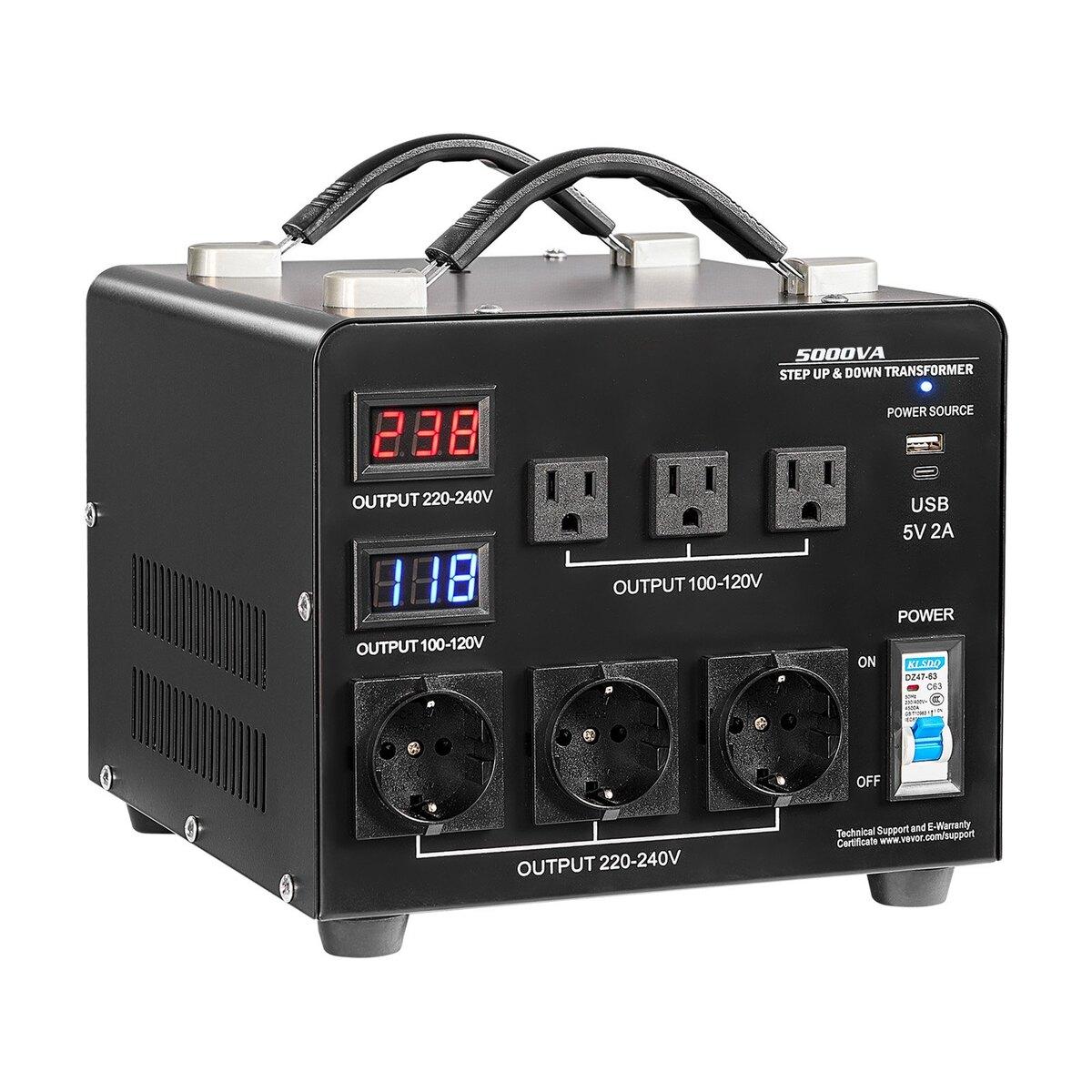 Voltage Auto Converter Transformer, 5000VA, Heavy