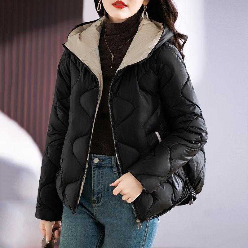 Padded Jacket Women's Short Winter Jacket Slim-fit Hooded Padded Jacket Warm Padded Jacket
