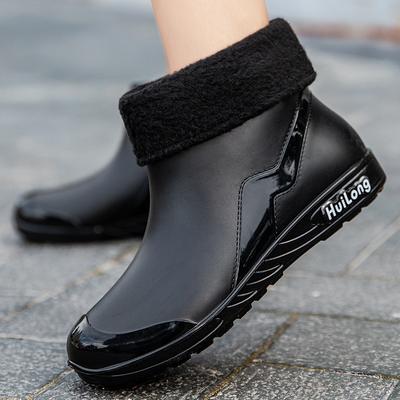 Regenschuhe Damenmode Oberbekleidung Sommer Oberbekleidung Kurze Gummischuhe Samt Wasserdichte Gummischuhe Mädchen Verschleißfeste Regenstiefel