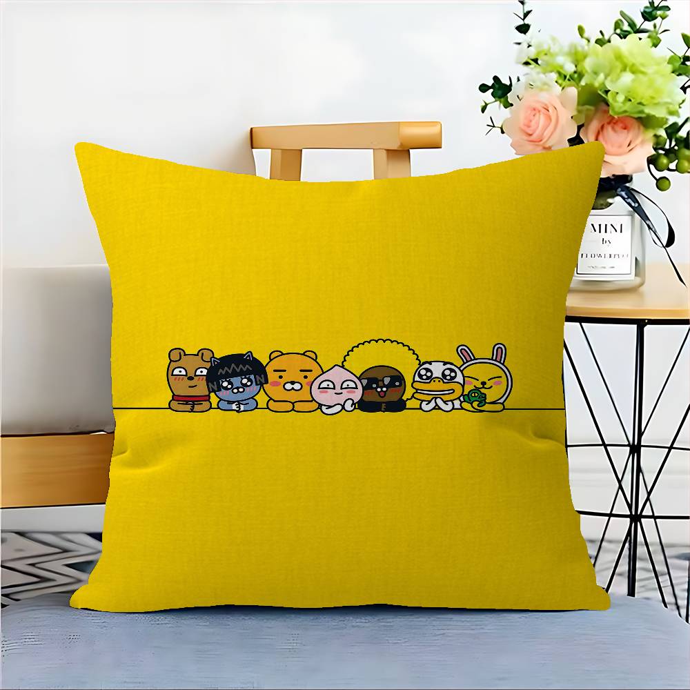 K-KAKAOS FRIENDS Cartoon Maple Design Cushion Cover Happy Autumn Harvest Decor Holiday Decorati Pillow Cover