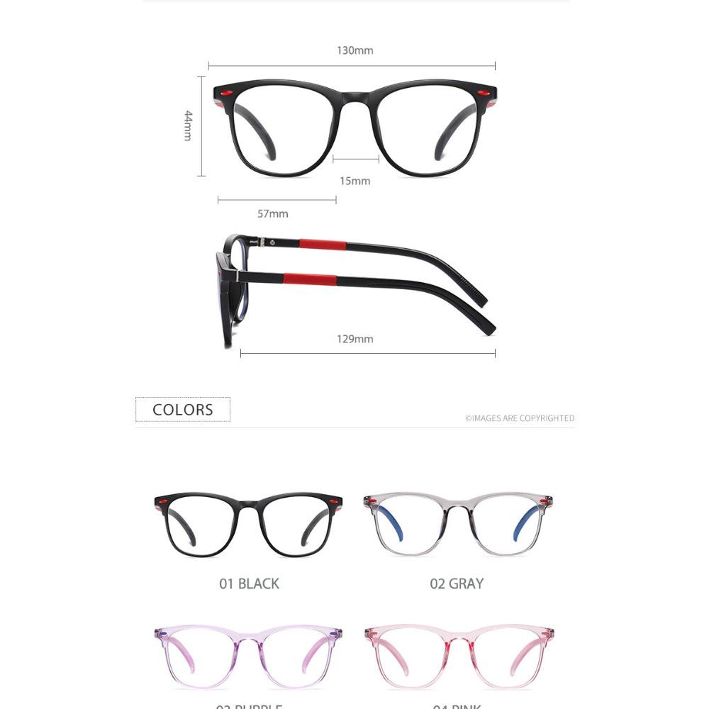 aoron Children's Anti-blue Glasses Men's and Women's Flat Glasses TR Goggles Color Soft Frame