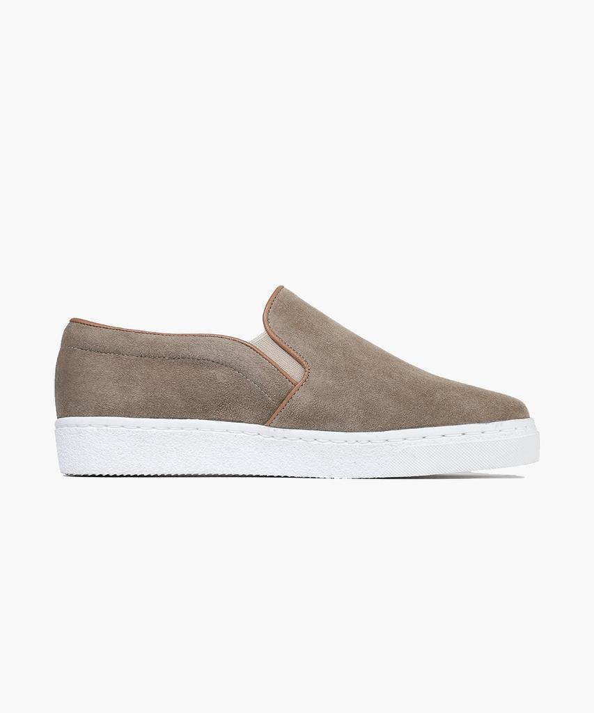 Firenze Atelier Standard Design Unisex Suede Slip-On 4005-Qs [Ash Beige]