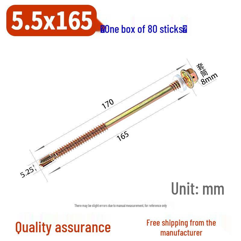 Sechskant-Selbstbohrschraube für Farbstahl und Dachziegel aus Harz mit verlängerter Bohrspitze