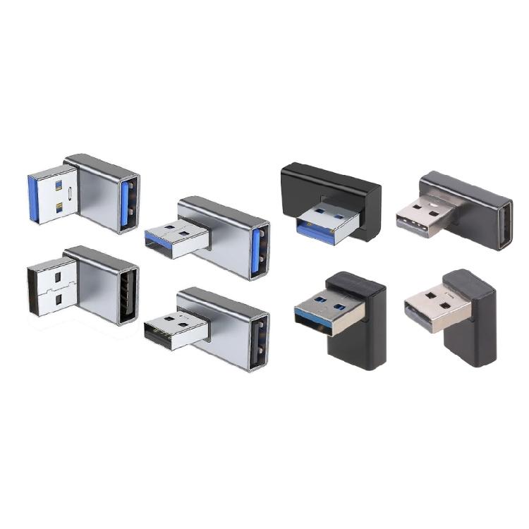 4Pcs 90 Degree USB3.0 Adapter Right Angled USB A Male To Female Converter Extender Connector for PC Laptop Expansion