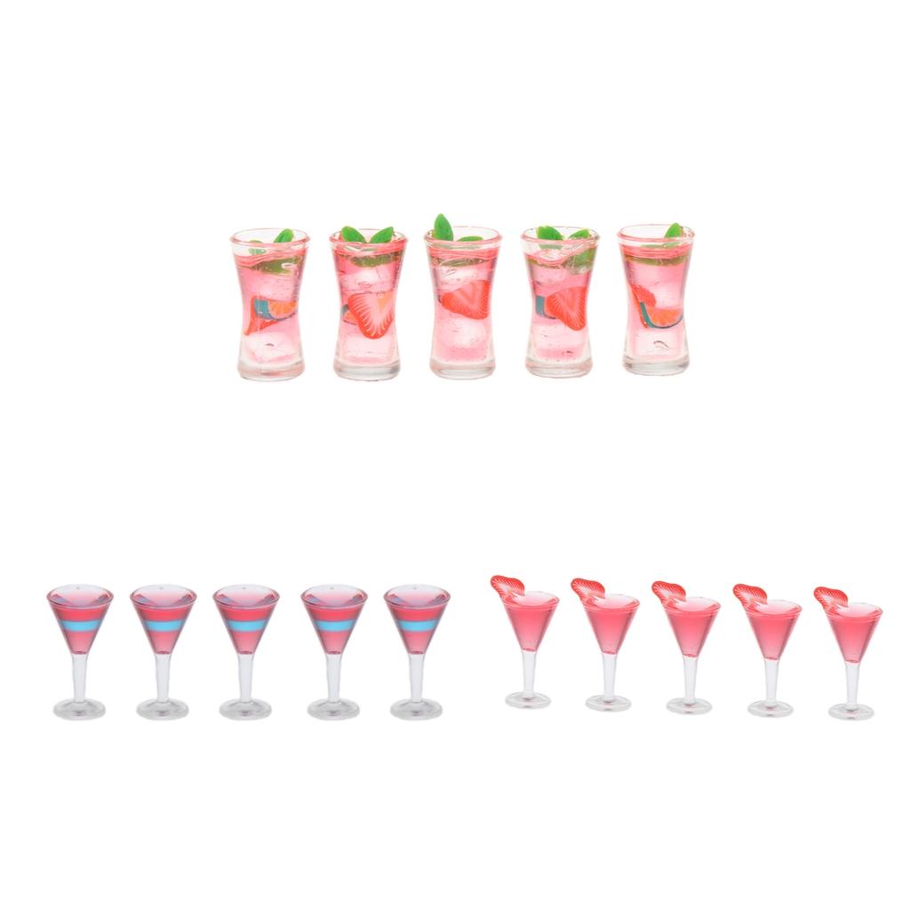 1/12 Dollhouse Glasses Cocktail For Dolls House Decoration Collection
