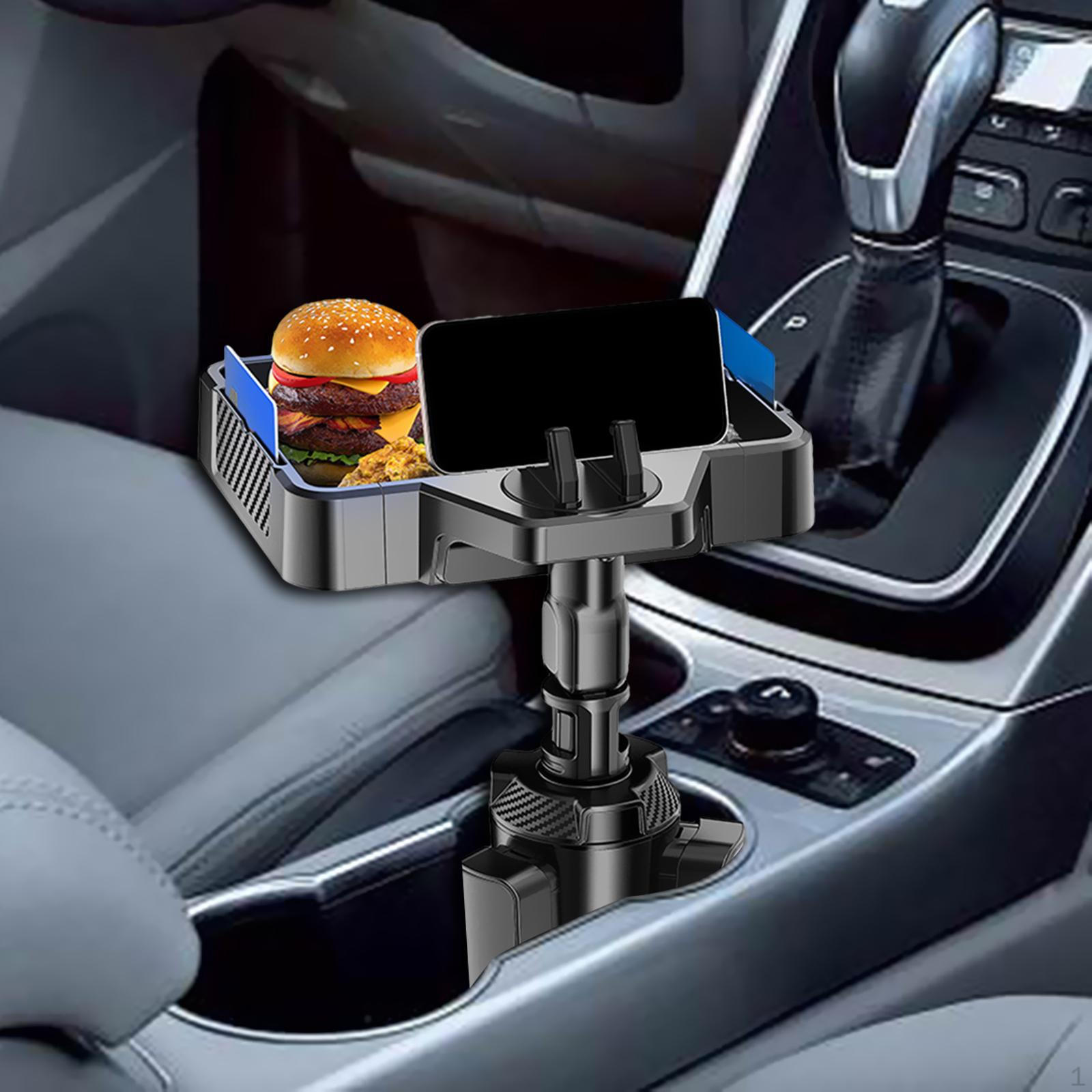 Car Cup Holder Tray Food for Eating, Accessories Adjustable Rotating S