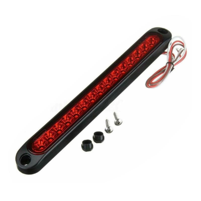 15 LED Brake Light Bar Marker Light Tail Light Bar Rear Signal Lights for Trailer Trucks Boats Lamp Accessories