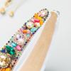 Women Hair Band Baroque Geometric Colored Stone Crystal Headband Super Sparkling Colored Glass Hair Hoop