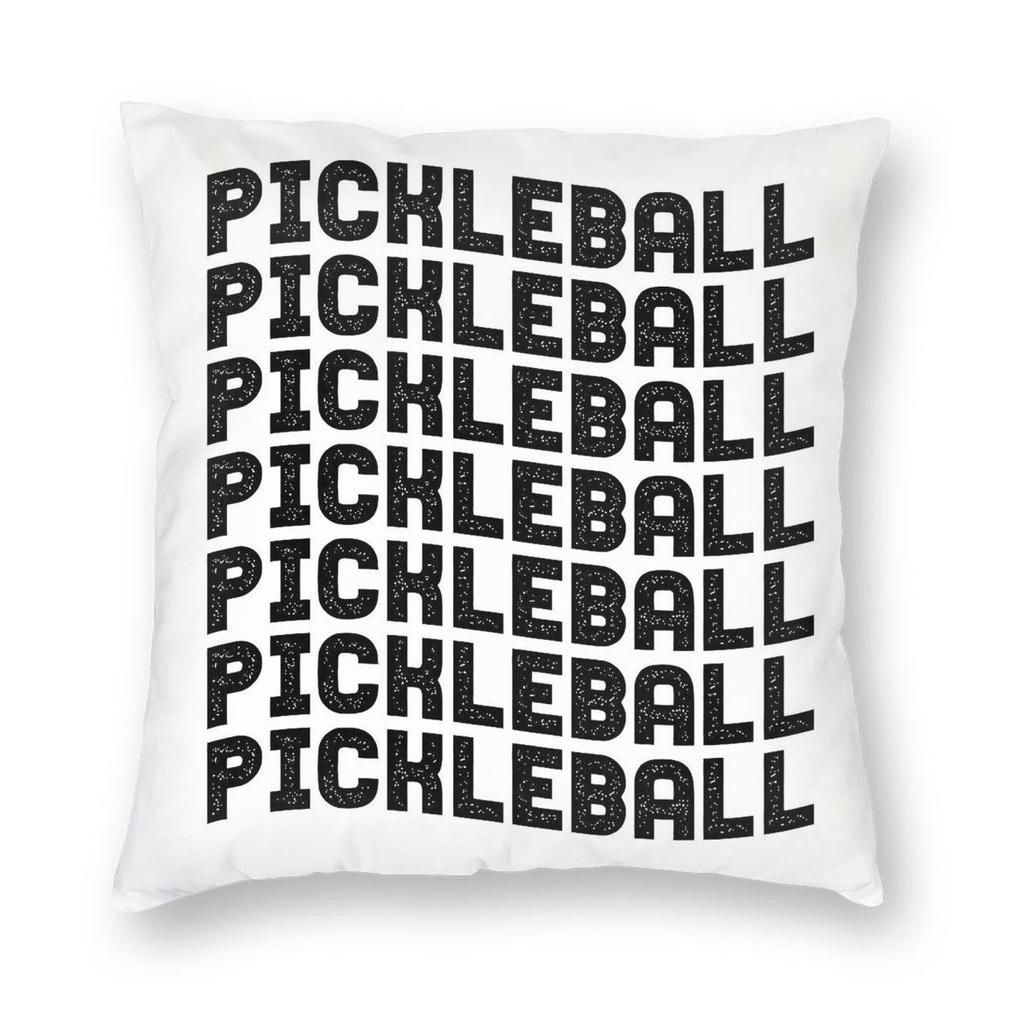 Pickleball Sport Square Pillowcase Polyester Linen Velvet Printed Zip Decor Throw Pillow Case Room Cushion Cover X
