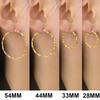 Cazador Geometric Hoop Earrings Women 28-54MM Real Gold Plated Stainless Steel Earrings Trend 2026 Jewelry Party Birthday Gift