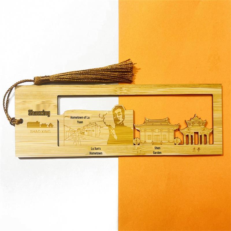 

Bamboo Wood City Landmark Bookmark Ruler – Cultural & Scenic Souvenir