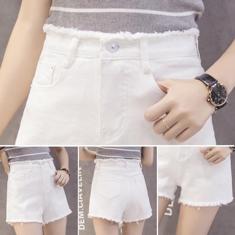 Summer 2026 Korean Style Age-Defying A-Line Denim Shorts for Women: Slimming, Loose-Fit, High-Waisted
