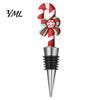 Stainless Steel Wine Stoppers Christmas Bottle Stopper, Reusable Cork, Decorative PVC Cartoon Preservation Tools Toppers Design, Airtight Sealing