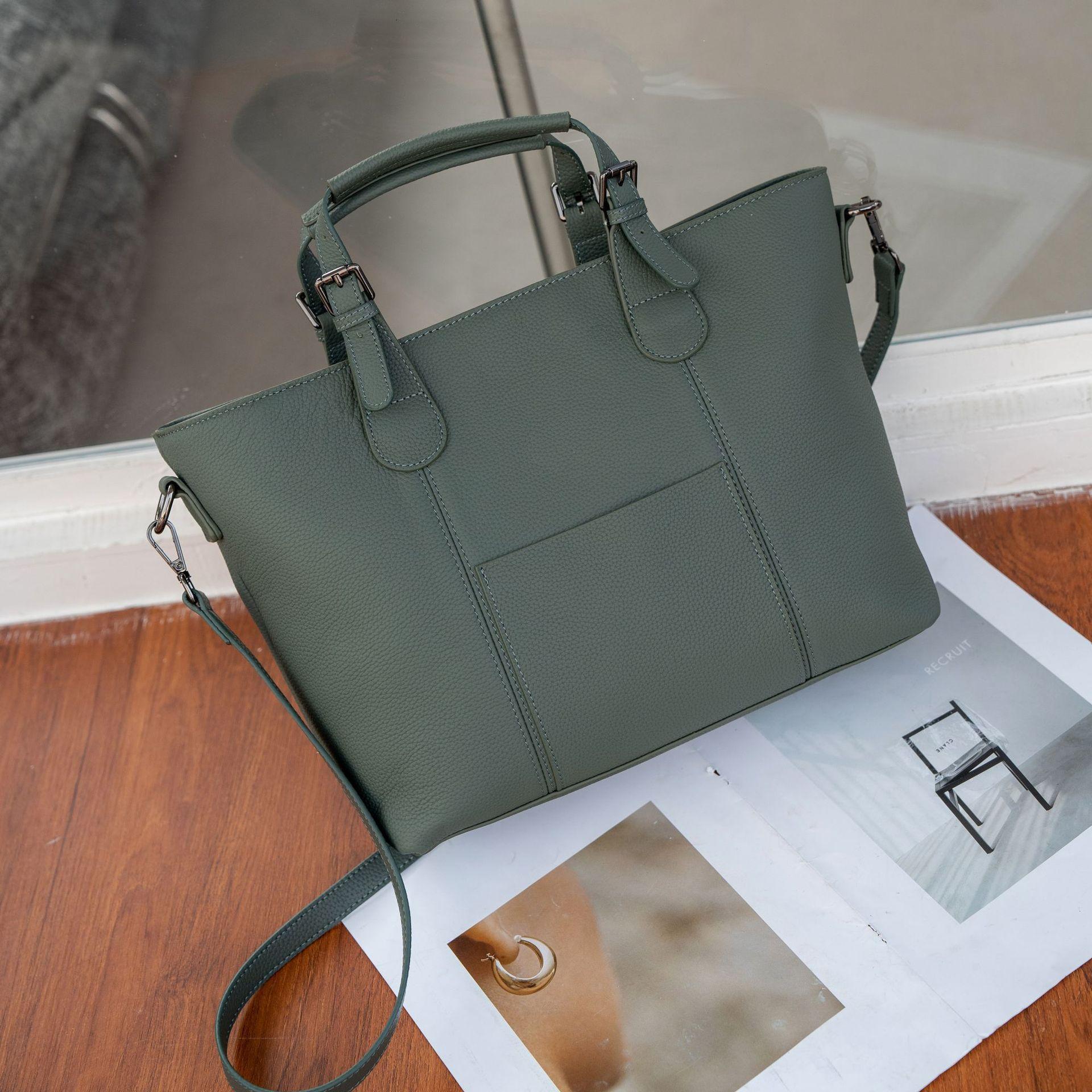 

Женская сумка из коровьей кожи, одно плечо, модная, вместительная, практичная, сумка-ведро, портативная, сумка-мессенджер, мягкая кожа