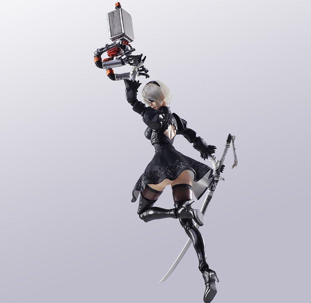 Nier Automata Bring Arts 2B & Machine Lifeform (Set of 2) Painted PVC Movable Figure