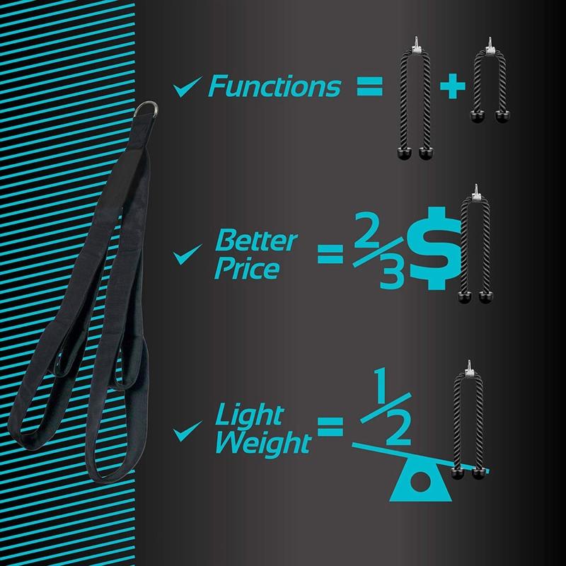 Powersports Handles Strap for Weight Lifting Strength Abdominal Training