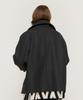 Cargobros Pocket Detail Balmacaan Wool Short Coat (Charcoal)