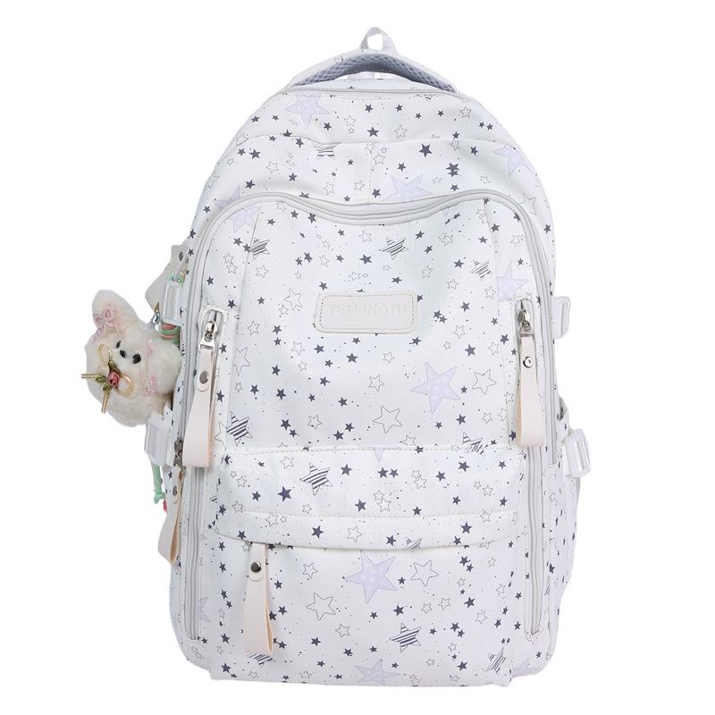 Backpack Korean version casual fresh candy color backpack junior high school college style campus class student schoolbag 33 * 20 * 45 белый