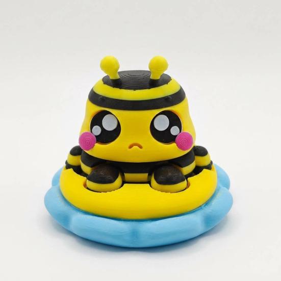 1/3 Stück 3D-gedrucktes Tier-Klicker-Spielzeug Cartoon-Maus Frosch Biene Dekompressionsknopf Fidget-Spielzeug Angst Stressabbau Schreibtischspielzeug
