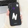 For Realme 5i RMX2030 6i RMX2040 Cover For Realme 6i Case Simple Fashion Letters A-Z Pattern Design Silicone Shockproof Bumper