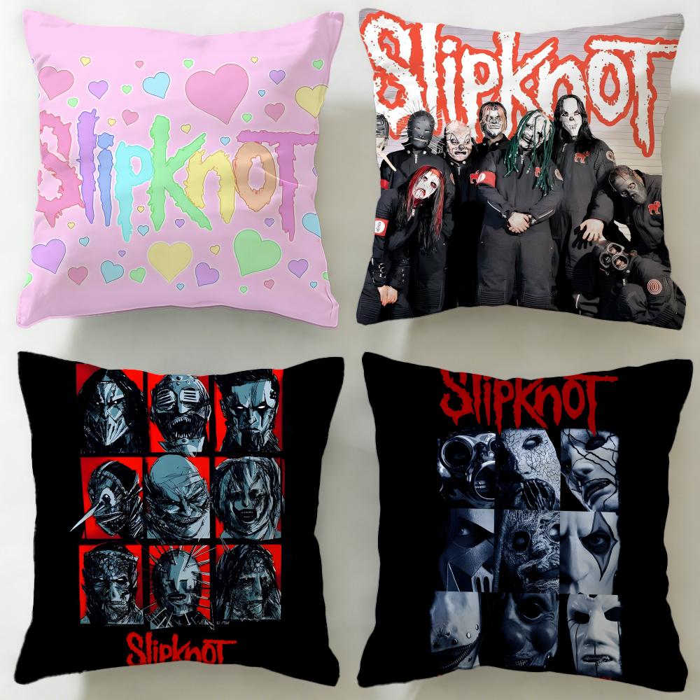 Jessica Chen Unisex Classic Band Slipknot Cushion Cover Soft & Easy-Wash Pillow Case – Versatile For Couch, Bed, Travel And Office
