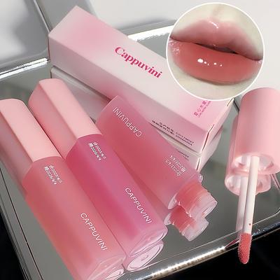 Love Water Glass Lip Glaze Mirror Water Gloss Lip Gloss Puff Lip Lipstick Lip Gloss