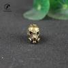 Handmade Brass Retro Biochemical Gas Mask Skull Head Beads Figurines Key Chain Pendant Trinkets Punk Men Car Keychain Hanging
