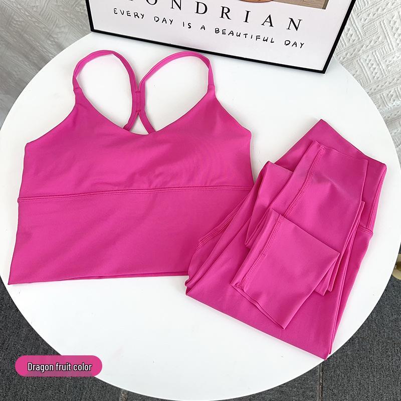 

Комплект спортивного бюстгальтера-капли и леггинсов для йоги с лямками на спине Medium