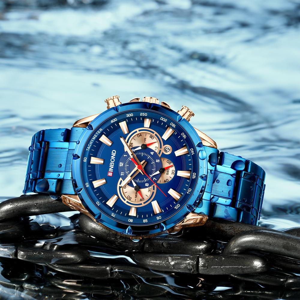 Tide Brand Casual Men's Watch Tactical Men's Watch Locomotive Waterproof Luminous Watch Timing Multi-pointer