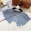 Vintage Shawl O-Neck Doll Fake Collar Shirt Women Hollow Crochet Lace False Collar Detachable Woman Half Shirt Faux  Col