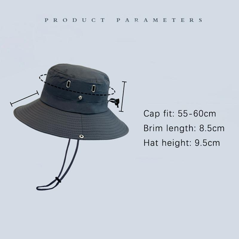 2023 Retro Mountaineering Hat Women Spring Summer Outdoor Camping Drawstring Western Cowboy Hats Simple Sunshade Fisherman Cap