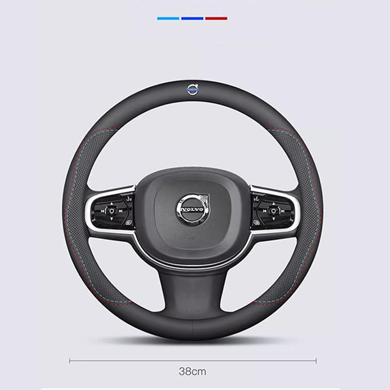 Kožený potah na volant do auta Protiskluzové příslušenství Pro Volvo EX30 XC60 XC40 V60 V40 XC90 XC70 V50 S60 V70 S90 Olestar AWD