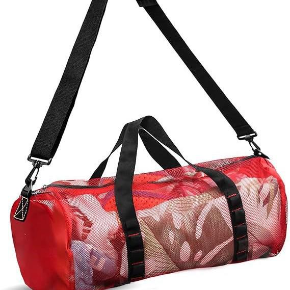 **Multi-Use Mesh Backpack: Beach, Sports, Swimming, Portable Storage**