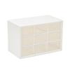 Nine-Grid Desktop Storage Box, Drawer-Style for Desk Organization: Ideal for Dorms, Cosmetics, Stationery, Beads, and Sundries.