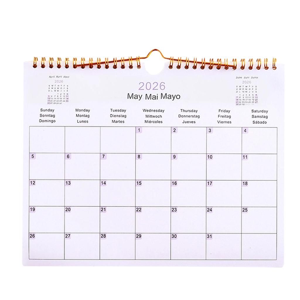 Calendar 2025 20252026 Calendar Planner Multilingual Coil Planner Agenda Organizer Scheduling For Home Office School Classroom