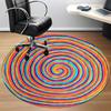 1PC Colorful Spiral Pattern Chair Carpet for Office, Indoor Non-Slip Washable  Carpet, Soft Comfortable Mat For Office Room yy250930163
