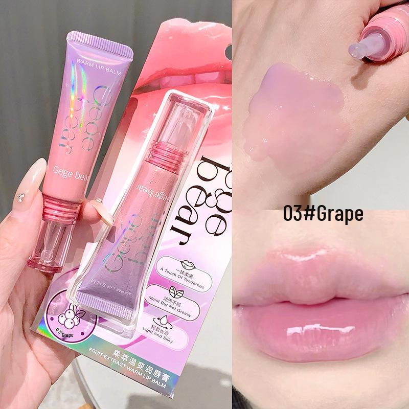 Gegebear Color-Changing Moisturizing Lipstick: Hydrating, Anti-Cracking Lip Care for Autumn & Winter. 10g