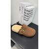 Fashion Baotou Semi-slippers Women's 2025 Winter New One-foot Slip-on Cotton Mop