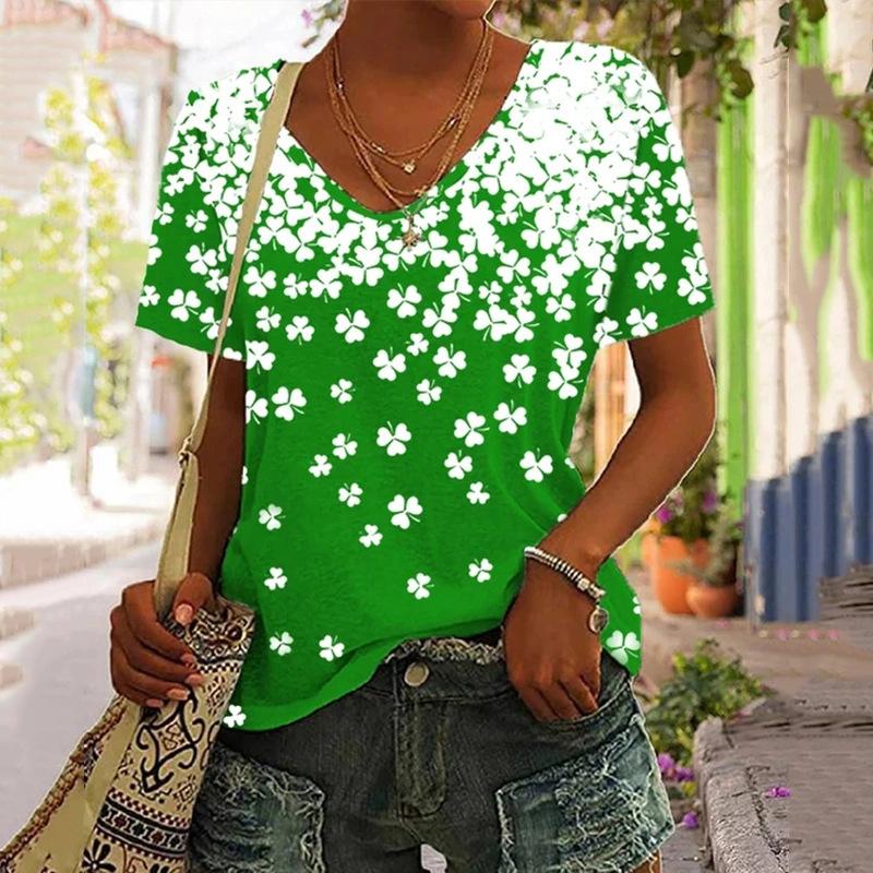 Women's Summer Printed Short Sleeve Top 3D Printed T-Shirt
