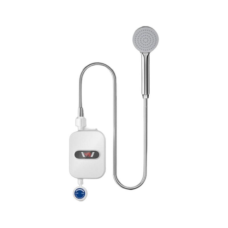 110V Instant Electric Water Heater - Fast Heating Mini Smart Temperature Control for Bathroom & Kitchen Showers