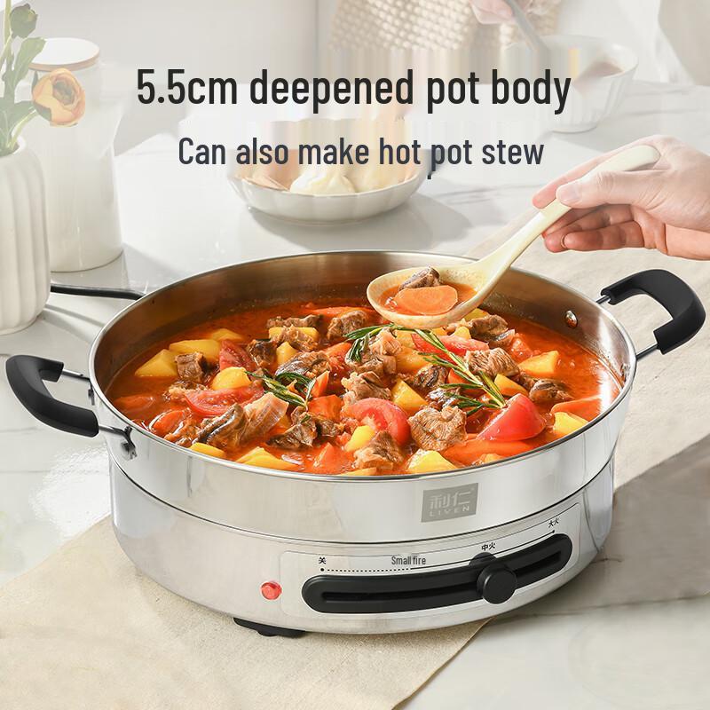 Liven 304 Stainless Steel Electric Griddle & Pancake Maker CN Plug (adapter Included)