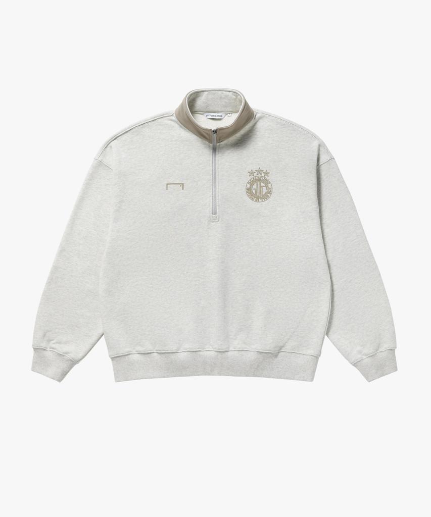 GOALSTUDIO Fc Vintage Artwork Quarter Zip-Up-Oatmeal