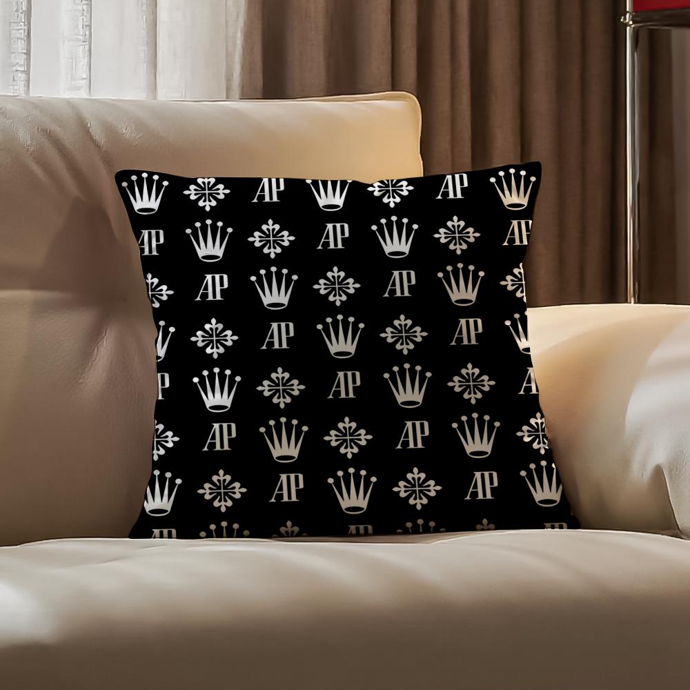 A-Audemars Fashion P-Piguets Cushion Cover Anti-Dustmite Pillowcase Invisible Zipper Silky Short Plush Sofa Cushion Cover