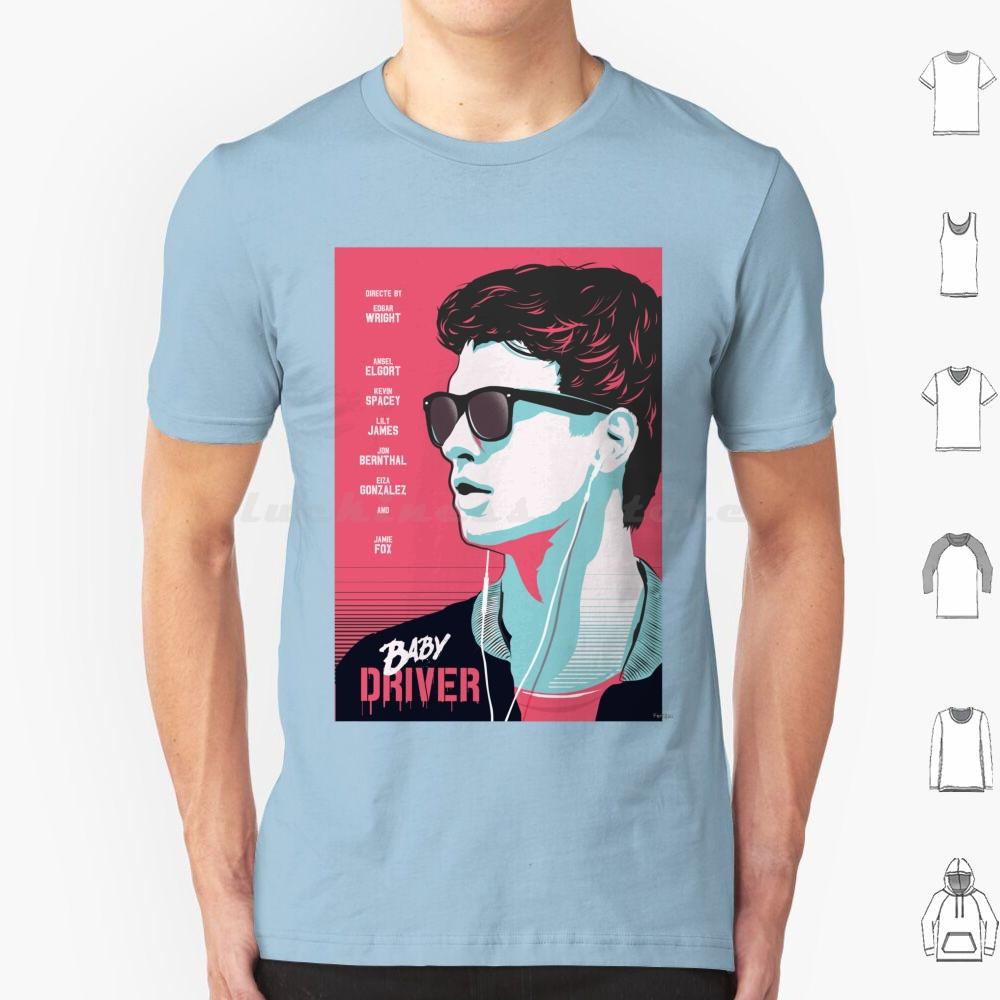 Baby Driver T Shirt 6xl Cotton Cool Tee Baby Driver Movie Cinema Film Cinephile Cool Art Geek