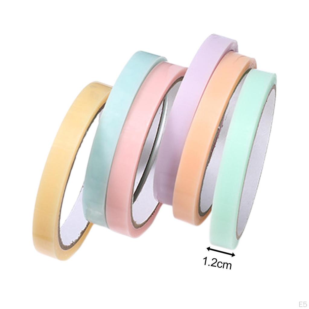 6 Pieces Creative Sticky Ball Tape Candy Color Relaxing Game Crafts DIY Colored Tapes Bulk for