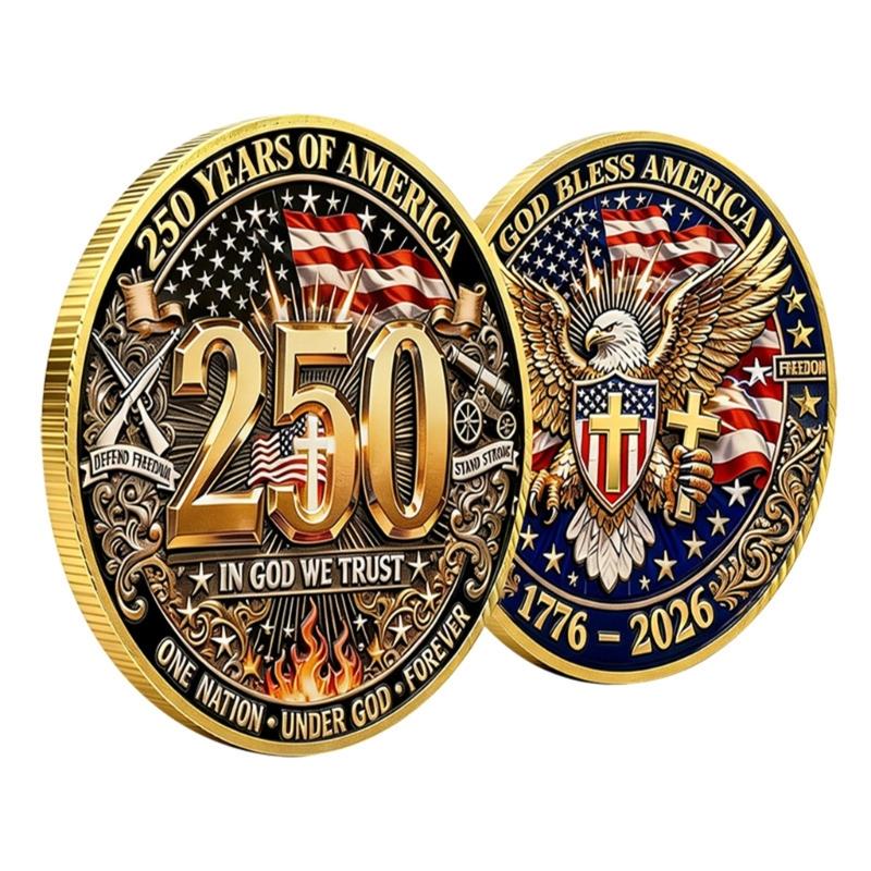 Moneda Conmemorativa del 250 Aniversario de EE. UU. Moneda de Desafío Patriótica de EE. UU. Moneda del 250 de EE. UU., Coleccionable del Cuerpo de Marines
