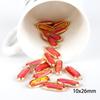 2pcs 10x26mm DIY Resin Earring Accessories Bracelet Pendants Metal Copper Charms Oval Golden Plated Charms for Jewelry Making